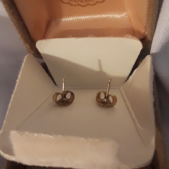 Nice eye of tiger studs with gold post earrings - Picture 2 of 3